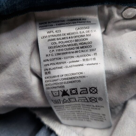 Levi Strauss & Co. Signature Mid-Rise Capri Jeans 29 Medium Denim Blue Cotton Po - Picture 4 of 5